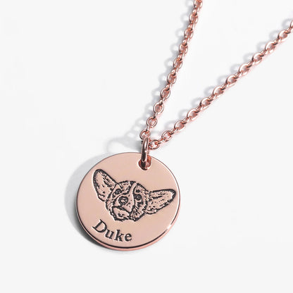 Custom Pet Face Necklace