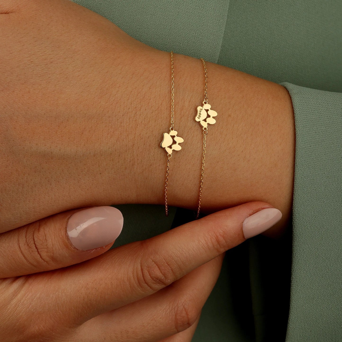 Personalised Paw Name Bracelet