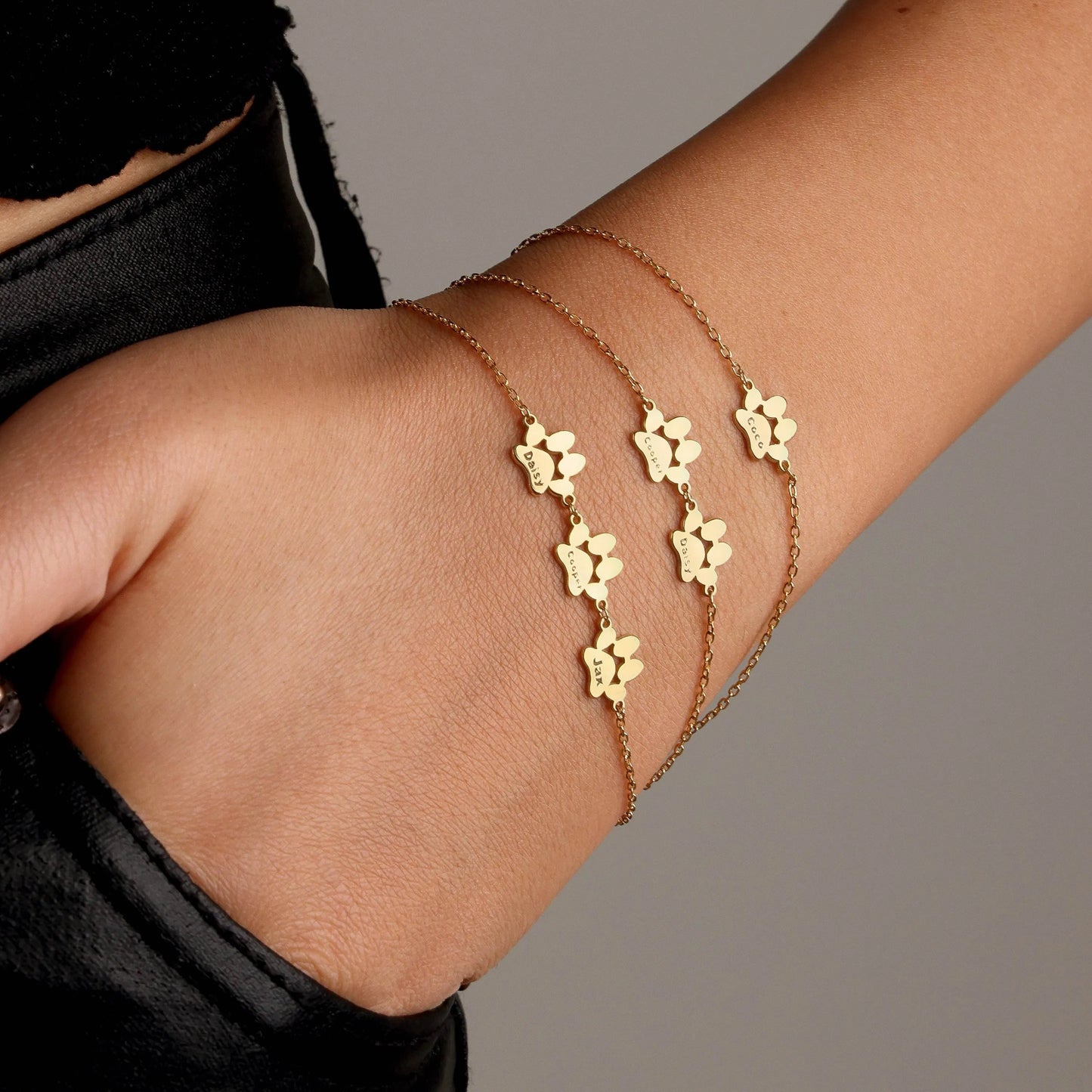 Personalised Paw Name Bracelet