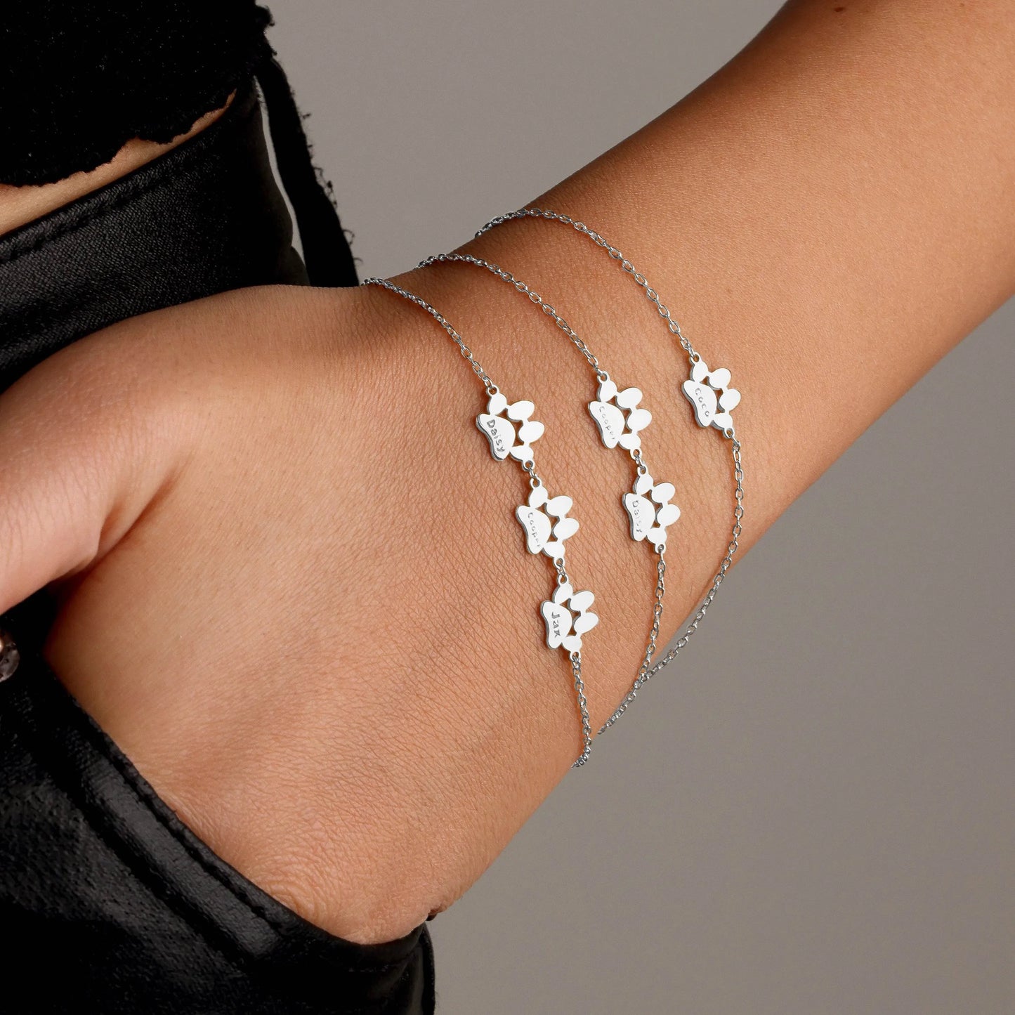Personalised Paw Name Bracelet
