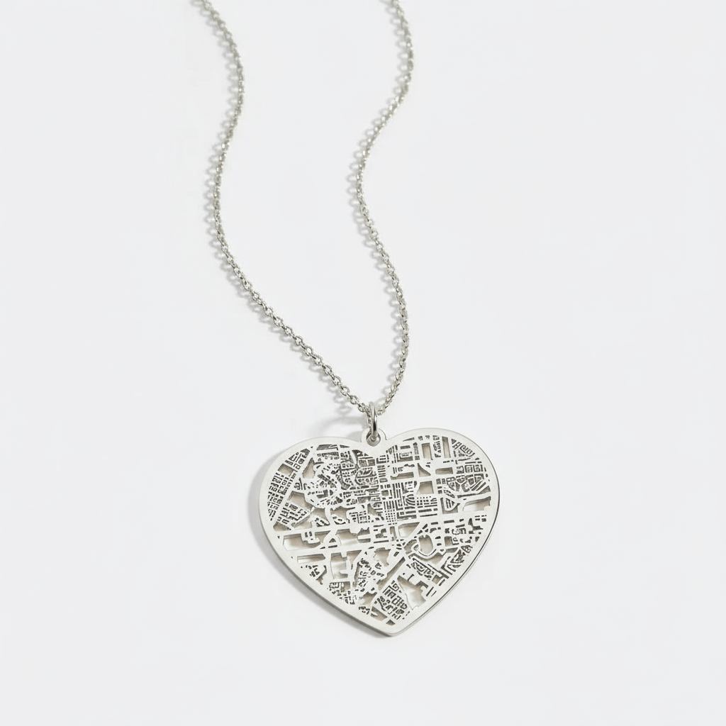 Custom Map Necklace