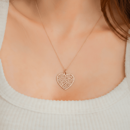 Custom Map Necklace