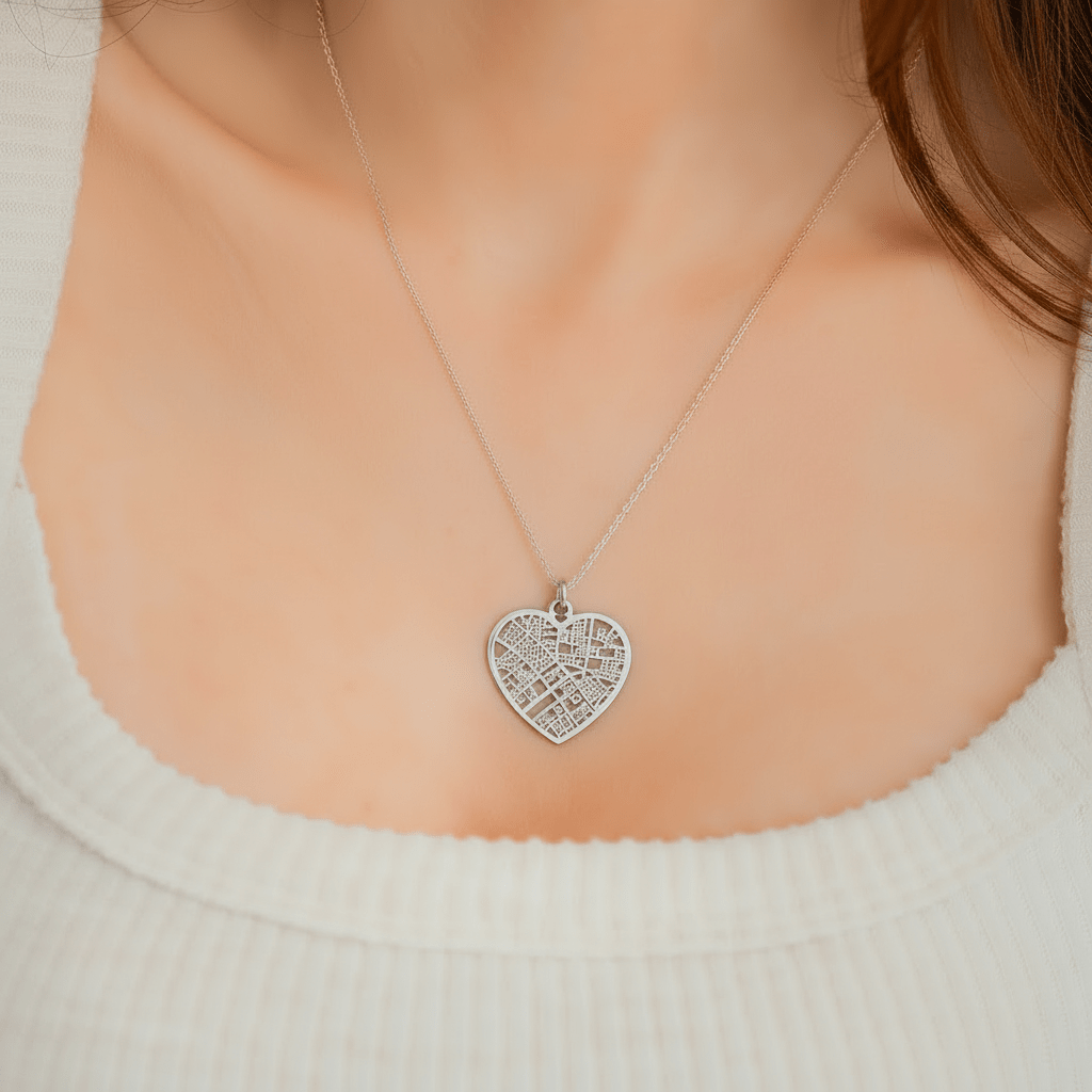 Custom Map Necklace