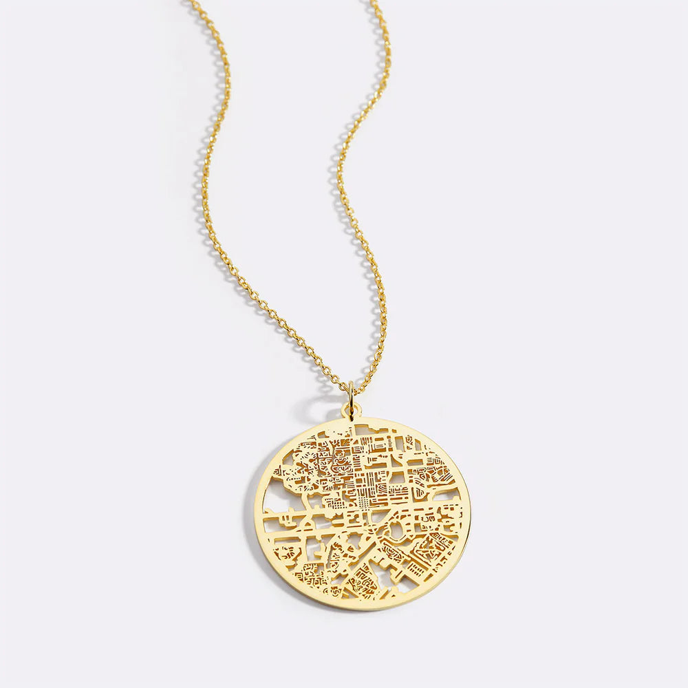 Custom Map Necklace