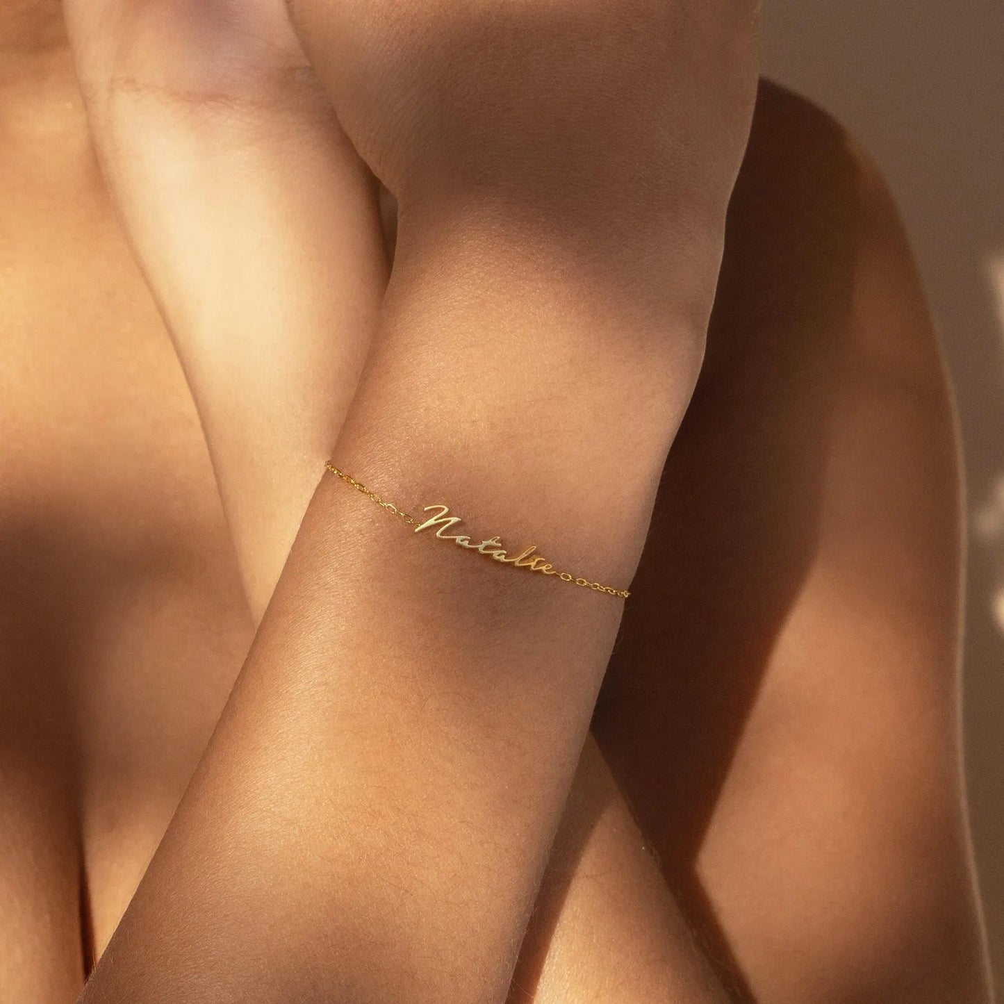 Custom Tiny Script Name Bracelet