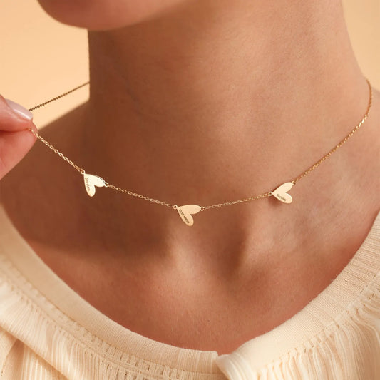 Custom Engraved Heart Necklace